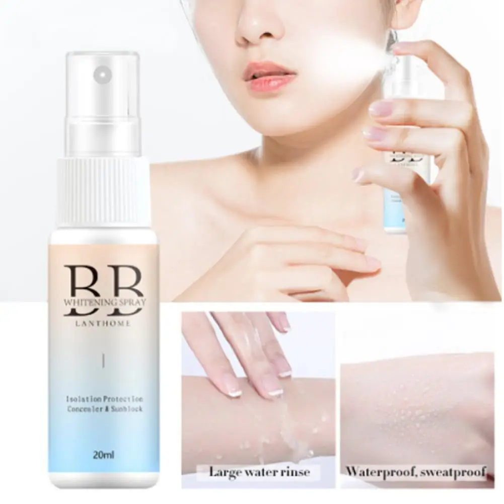 

Spray BB Cream Concealer Brighten Whitening Moisturizing Base Makeup Skins Face Care 20ml Foundation Skin For All Beauty A2E7