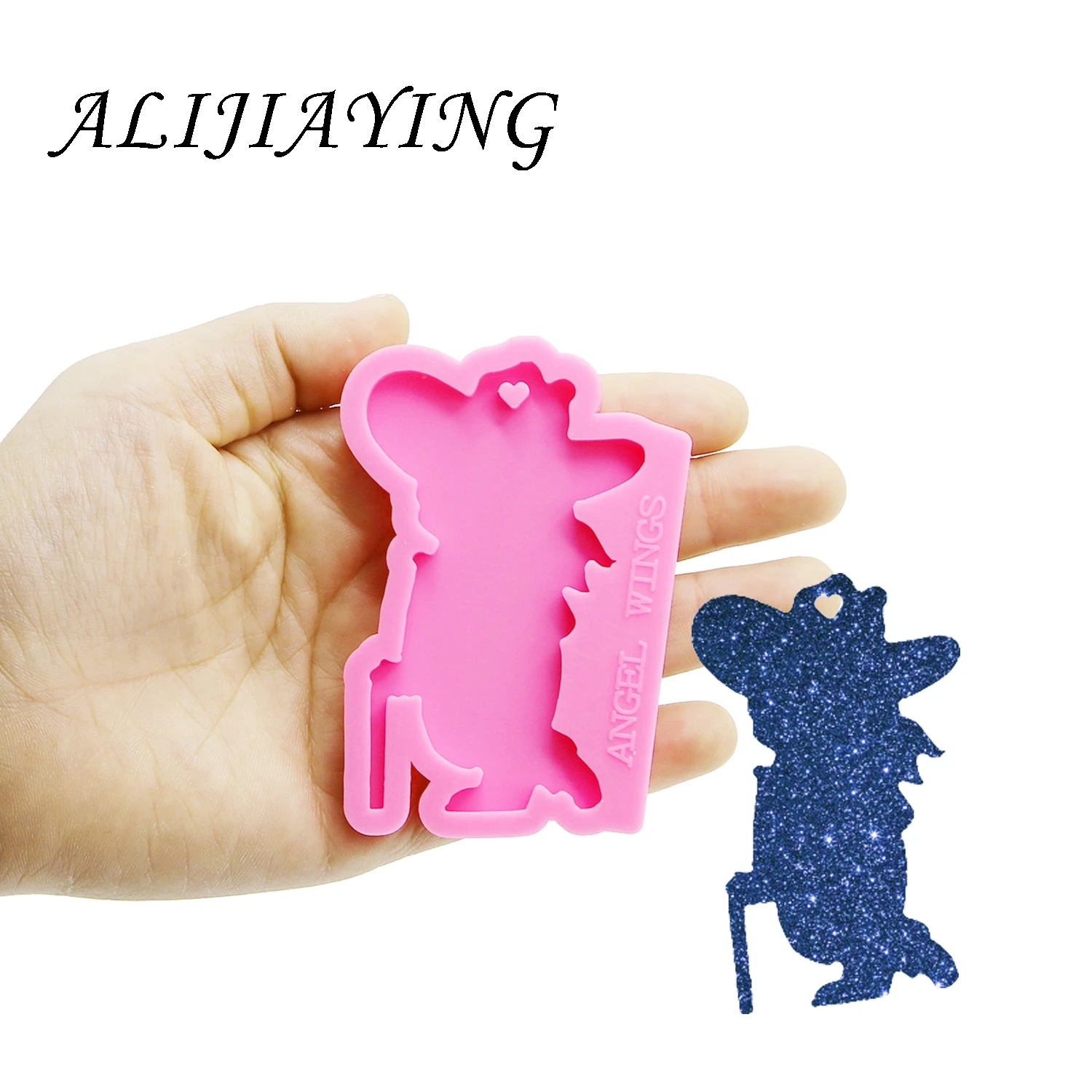 Shiny keychain mascot man shape key ring decoration silicone mold for DIY epoxy resin DY0171 | Дом и сад