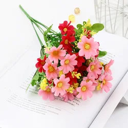 Artificial Gerbera Daisy Flower Bouquet for Home and Garden Decoration (Pink)
