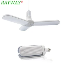 Lâmpada led smd2835 e27 228leds 60 w dobrável ventilador lâmina ângulo ajustável casa lâmpada do teto luzes de poupança energia(China)