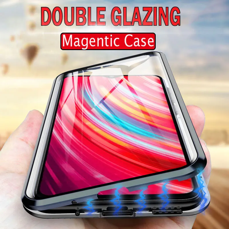Роскошный адсорбционный Magentic металлический чехол для Xiaomi Redmi Note 8 7 K20 Pro 8A