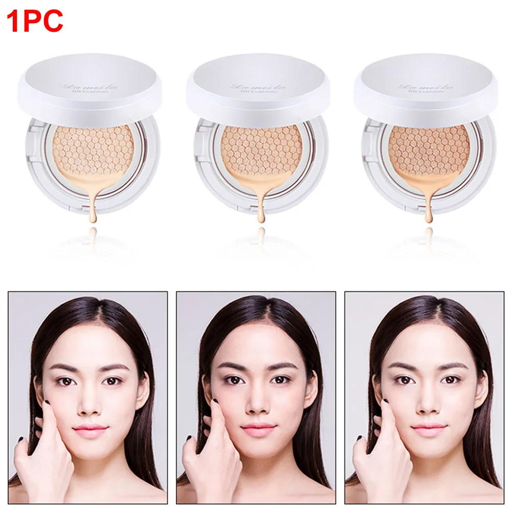 Women Concealer Base BB Cream Wet Powder Air Cushion Oil Control Moisturizing Spot Cover Foundation Long Lasting Portable