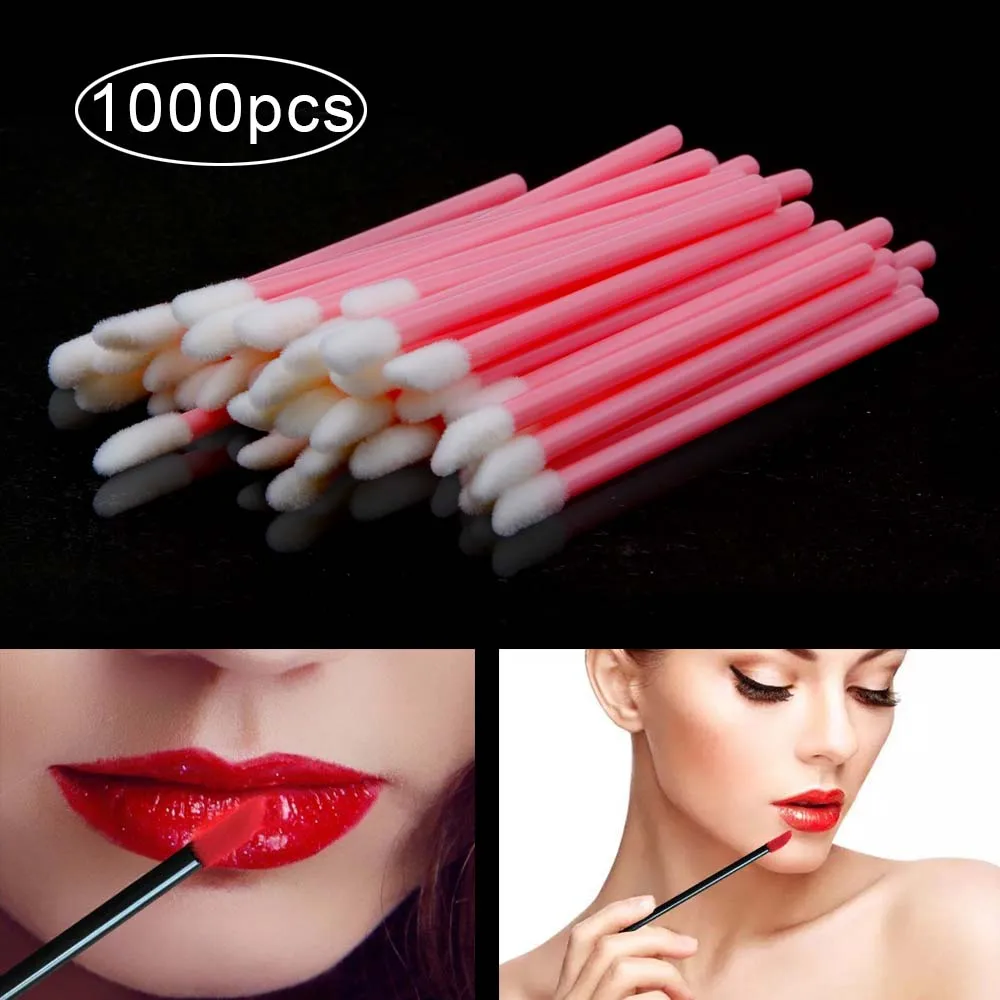 500/1000 шт./компл. блестящие кисти мягкая Кисть для макияжа помады ресниц бровей
