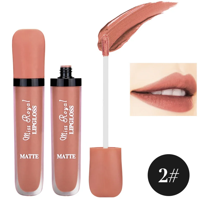 Be A Confident Woman Matte Fog Surface Lip Gloss Waterproof Slight Dyeing Pigment Dark Color Lip Tint Glaze Lip Makeup Hot - Цвет: 2