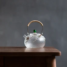 Высокая термостойкость стеклянный горшок молоток узор кипения чая электрическая керамическая плита специальный чайник с ручкой wy12107