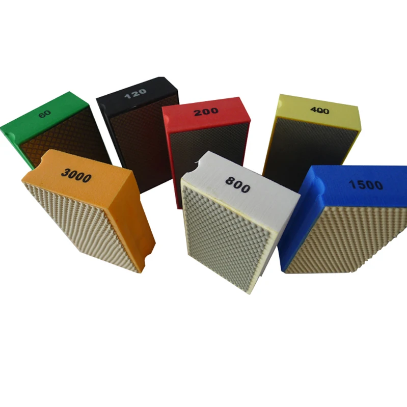 Hot sale pad 90*55mm Foam Backed Glass Polishing Pad Stone Ceramic Tile Grinding Diamond Abrasive Pads