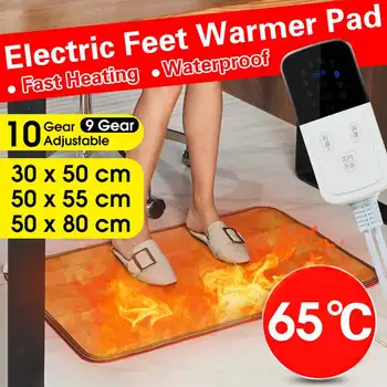 

10 Gears Smart Timing Electric Heating Foot Mat Winter Office Home Electric Heating Pad Feet Warmer Thermostat Warming Tools