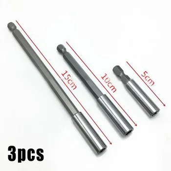 

3x Magnetic Screwdriver Extension Quick Release 1/4 Hex Shank Holder Drill Bit