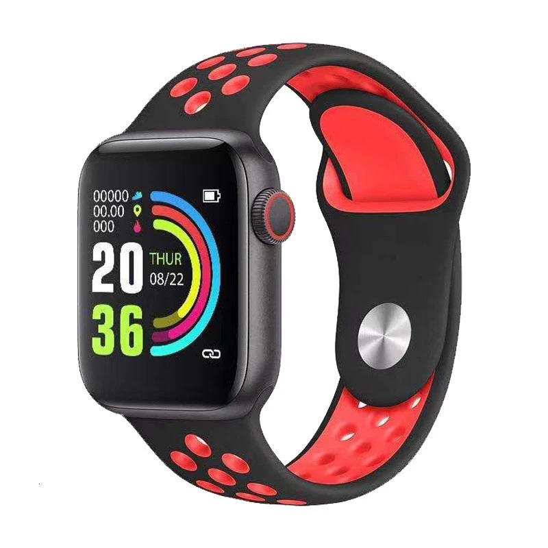 Смарт-часы W5, уведомления социальных сетей, кислородный браслет, пульсометр, кровяное давление, фитнес-браслет для Android IOS Eh - Цвет: black red