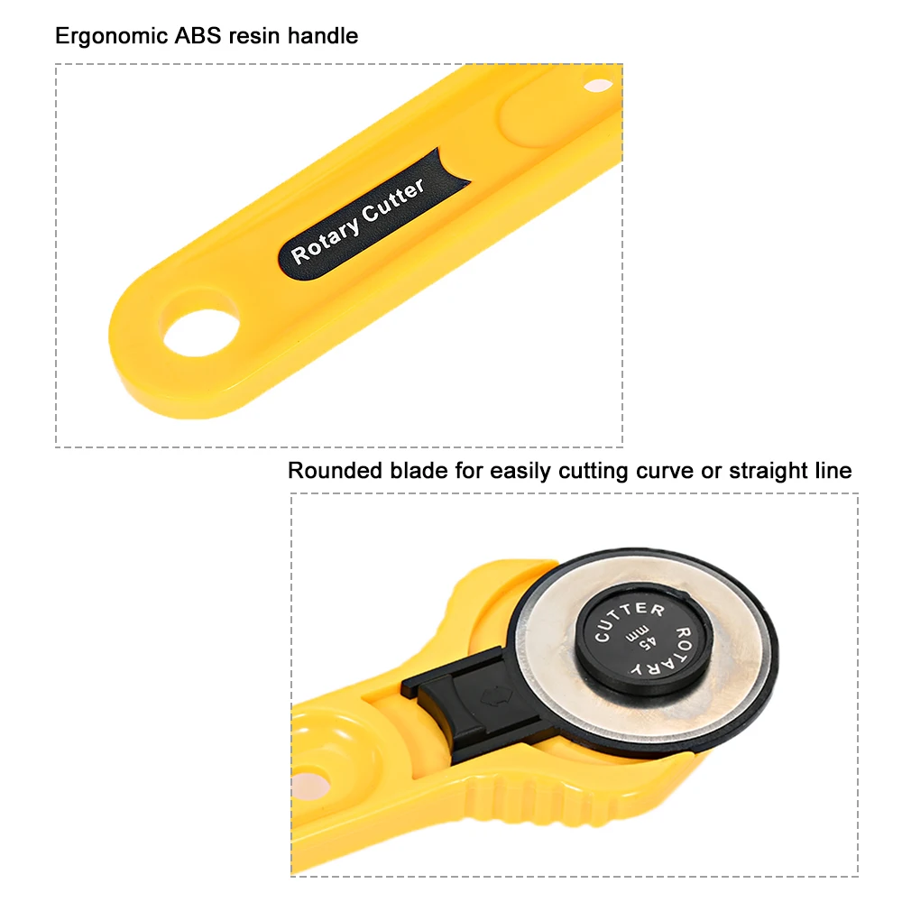 28 мм/45 мм круговой роторный нож, безопасное лезвие, лоскутное шитье, стеганая ткань, режущий инструмент для кожевенного ремесла