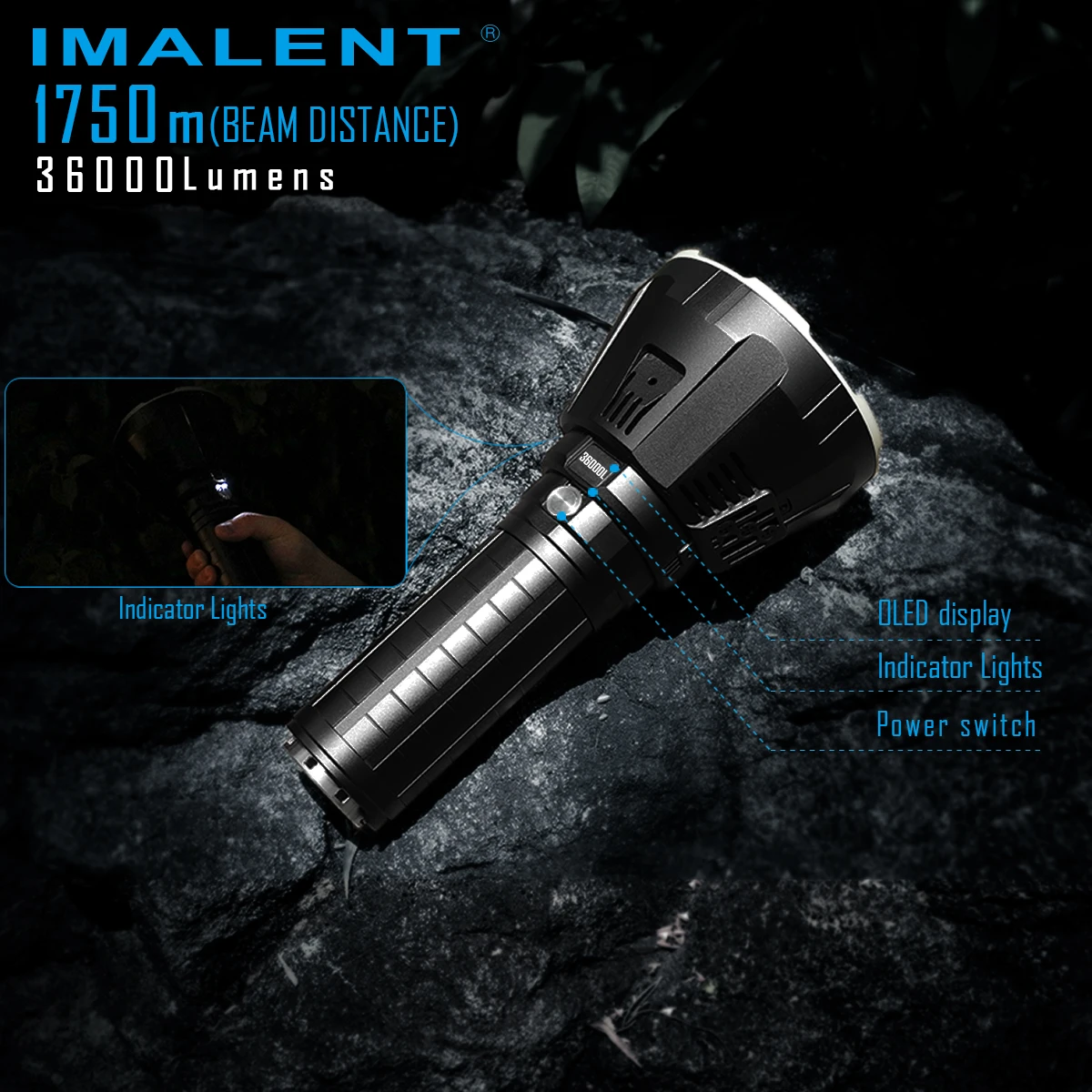 IMALENT R90TS светодиодный фонарик CREE XHP35 HI s 36000LM мощный с o дисплеем для поиска и