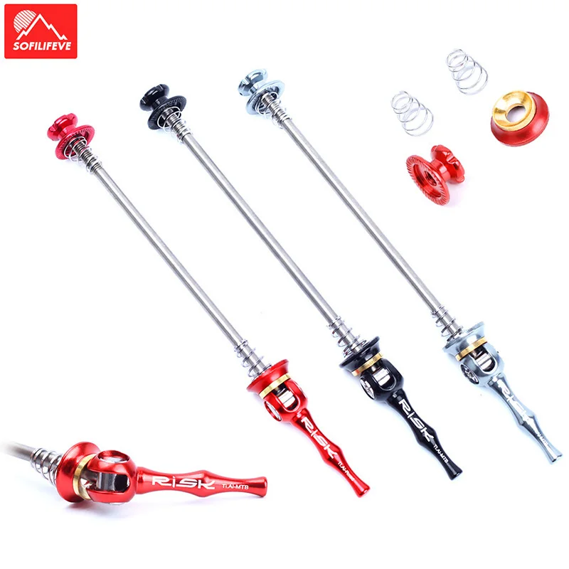 

1 pair Titanium Bicycle Bike Skewers Quick Release Ultralight Road Mountain Bike Skewer for MTB Wheel Hub Cycling Accessories