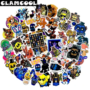 

50Pcs US Animation Five Nights At Freddy Sticker For Tablet Computer Skateboard Motorcycle Luggage Children's Gift Sticker