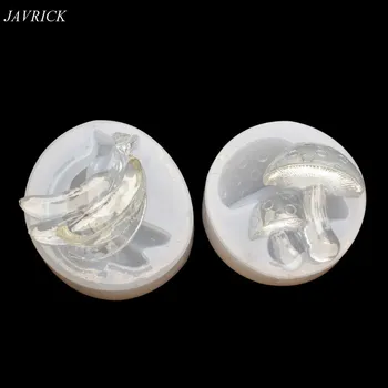 

2Pcs Handmade Mushroom Fruit Banana Pendant Resin Molds Kit Jewelry Making Tools