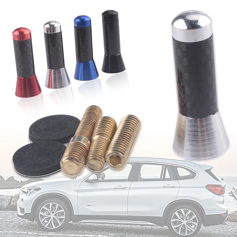 Декоративная антенна на крышу автомобиля короткая из углеродного волокна 3 5 см