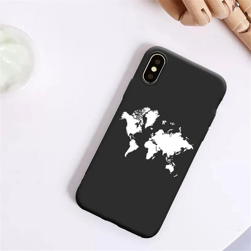Модный чехол для телефона с картой мира для iPhone 11 pro XR 7 Plus XS 10 чехол силиконовый чехол для телефона для iPhone 6S 8 6 Plus XS Max чехол - Цвет: HSR-23648