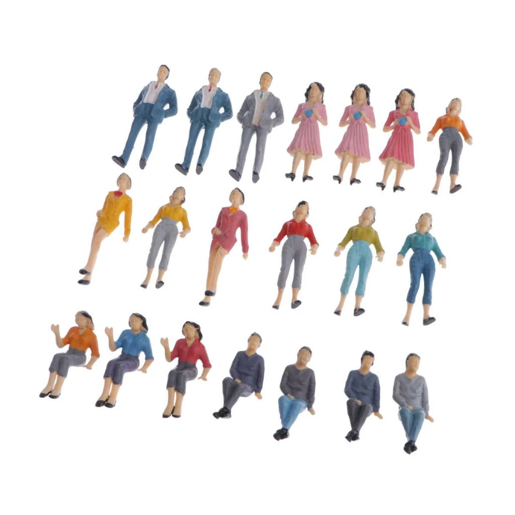 Specificiteit Glimp toewijding 20Pcs Mini Mensen Beeldjes 1/25 Modeltreinen Architectonische Plastic Mensen  Cijfers Tiny Mensen Voor Miniatuur Scènes|Modelbouwen Kits| - AliExpress