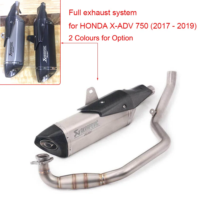 

2019 new For HONDA X-ADV 750 2017 2018 2019 Motorcycle Modified Muffler Exhaust Full System Front Mid Link Pipe X-ADV XADV 750