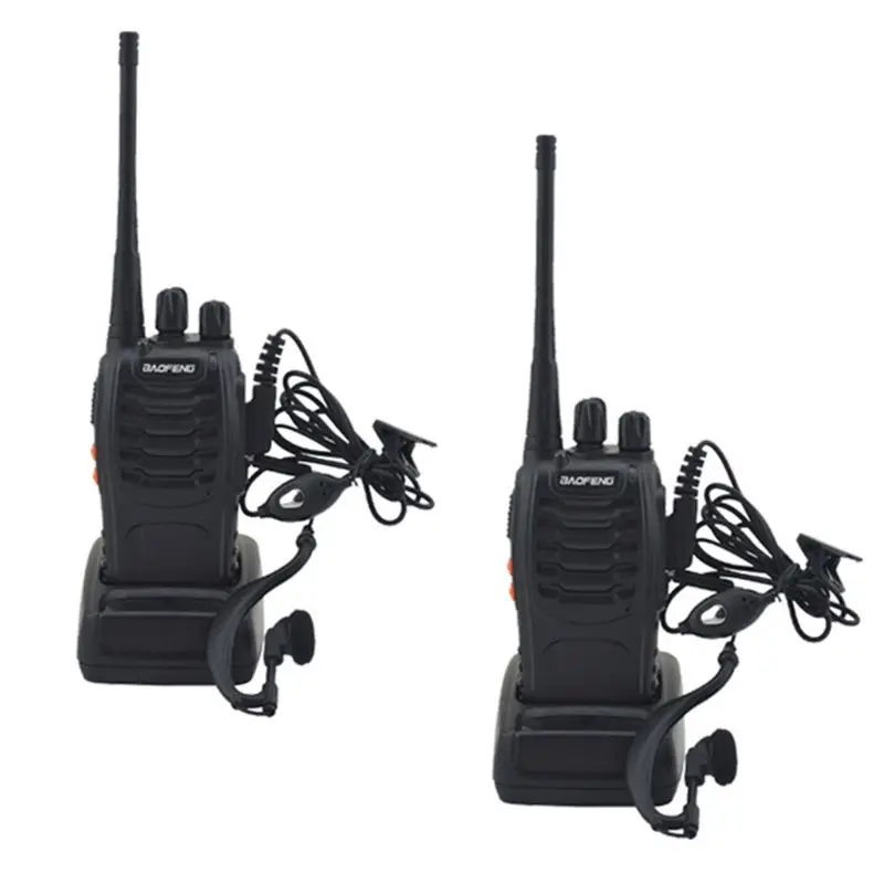 2 шт./лот BAOFENG BF-888S рация UHF двухстороннее радио Baofeng 888s UHF 400-470 МГц 16CH портативный приемопередатчик с наушником