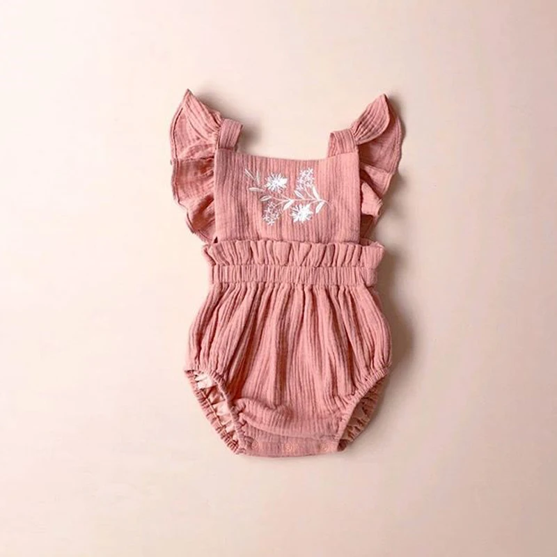 Imcute/Коллекция года; Мягкий комбинезон без рукавов с рюшами и бантом для новорожденных девочек; розовый комбинезон с цветочным принтом; одежда для детей 0-24 месяцев