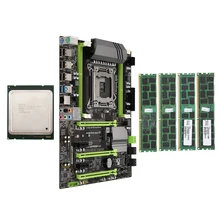 X79 материнская плата LGA2011 Combo с процессором E5 2620 4-Ch 16 Гб(4X4 Гб) DDR3 ram 1333 МГц NVME M.2 SSD слот