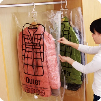

1 Pc Vacuum Storage Bag Clear Clothes Sorting Bag Garment Bag Clothing Dust Cover for Garderobe Wardrobe Closet