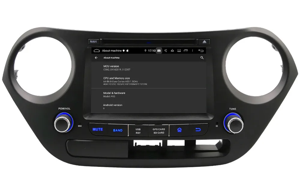 Klyde 4G Android 9 Восьмиядерный 4 Гб ОЗУ 64 Гб ПЗУ DSP BT автомобильный DVD мультимедийный плеер радио gps ГЛОНАСС для hyundai I10 LHD 2013