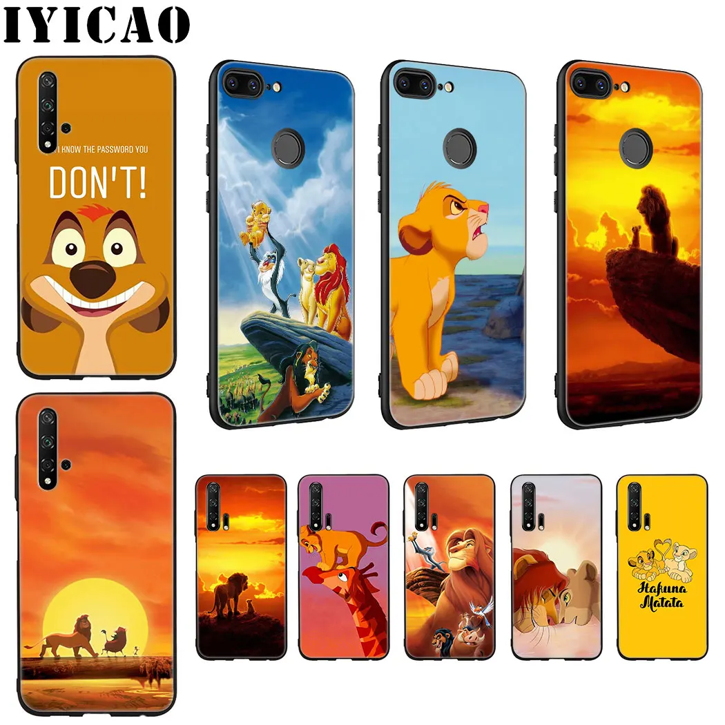 IYICAO новый роскошный мягкий силиконовый чехол Lion king для huawei Honor view 20 9X Pro 10 9 8 Lite 8X 8C 7X