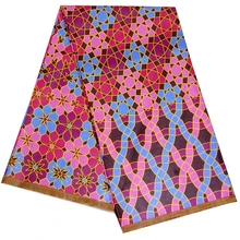 Дизайн нигерийская ткань Анкара настоящий воск принт Африканский 6 ярдов настоящий воск африканская ткань для свадебного платья