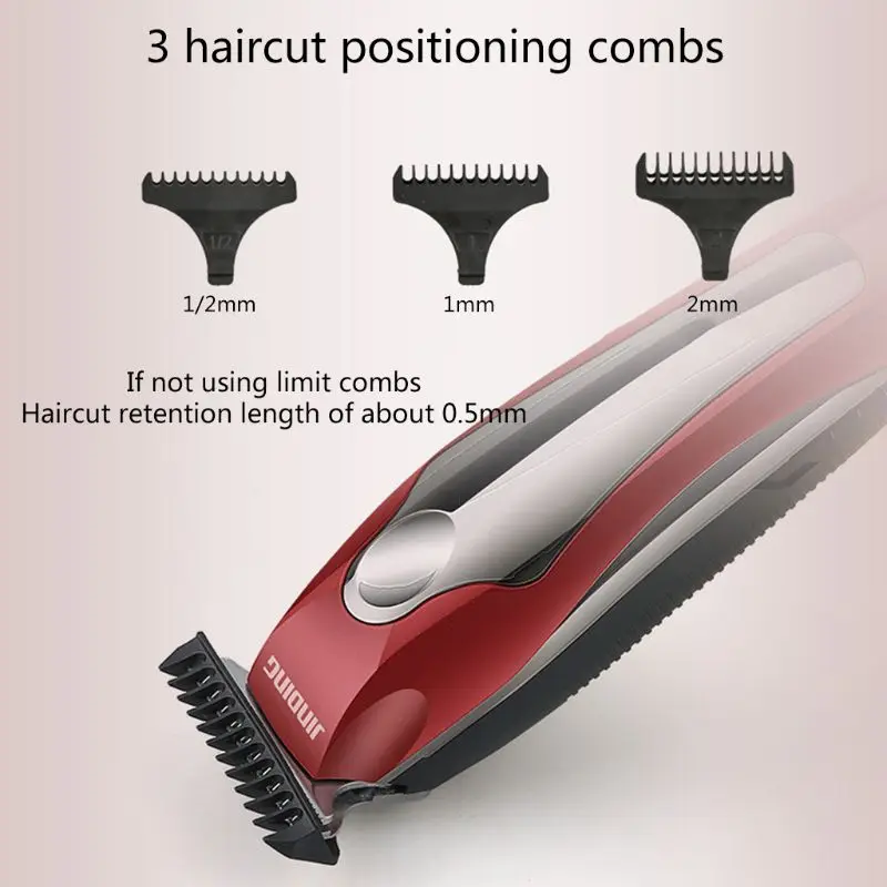  Electric Hair Clipper Oil Head Engraving Shaver USB Trimmer with 3 Limit Combs