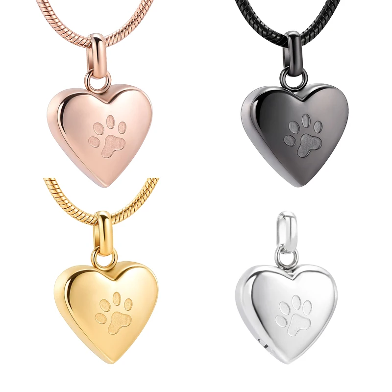 Украшения для кремации памятное ожерелье домашних животных с принтом лапы