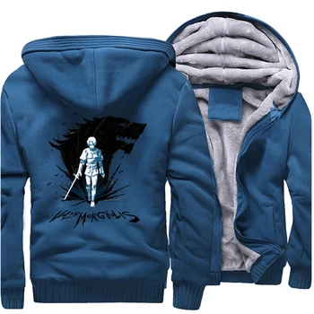 

Game Of Thrones Not Today Hoodies Arya Stark Wolf House Stark Mens Jacket Thick Fleece Hooded Sweatshirt Casual Hot Sale Hoody