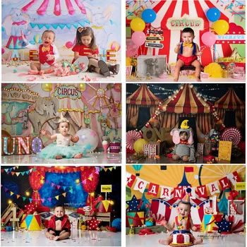 

Circus Theme Birthday Party Backdrop Newborn Children Portrait Photography Background Circus Carnival Baby Shower Photocall Prop