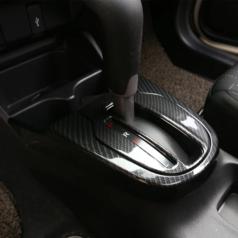 Автомобильная коробка переключения передач панель Крышка для Honda Fit- ABS пластик автомобиля рычаг переключения передач Ручка рамка панель отделка