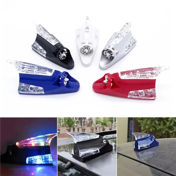 

Universal Car-styling Creative Wind Power LED Light Atmosphere Light Shark Fin Antenna Warning Flash Lamp Exterior Accessories
