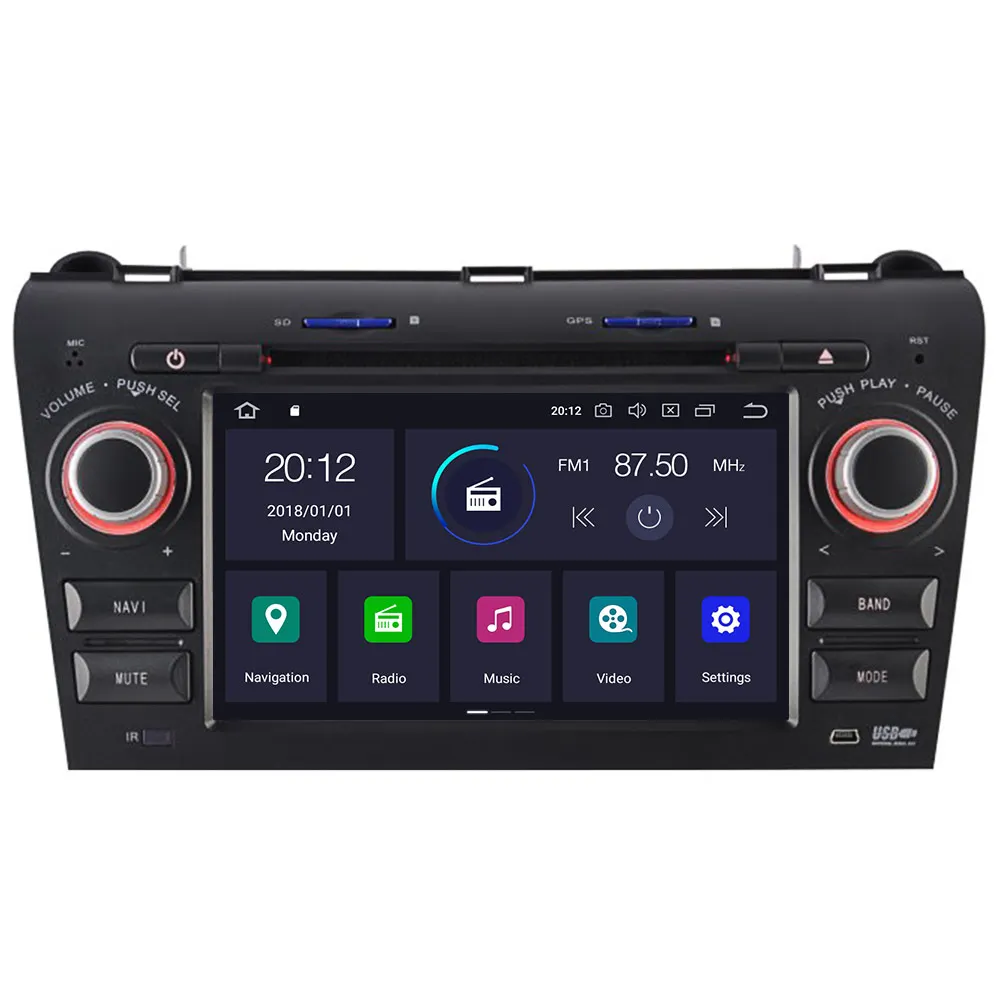 DSP ips Android 9 2 DIN экран автомобиля gps-навигация, dvd-плеер радио для Mazda 3 2003-2009 воспроизводитель мультимедиа