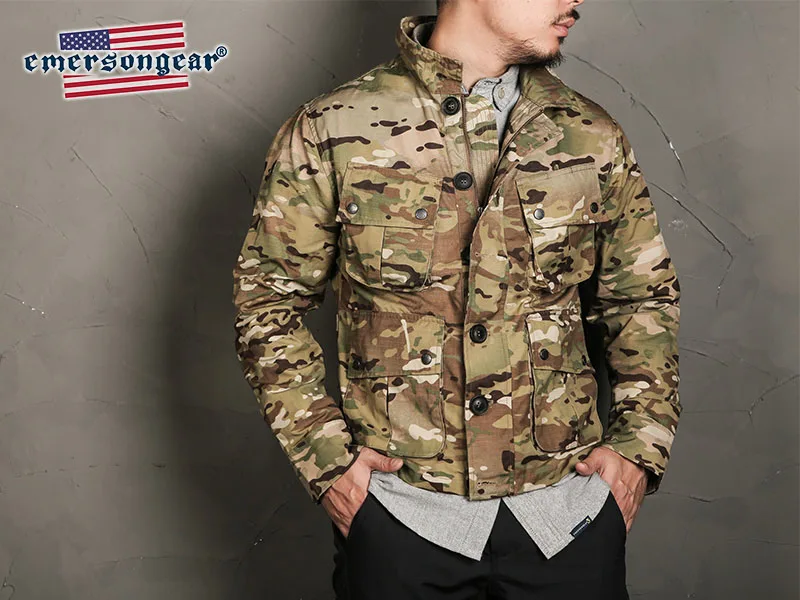 Emersongear синяя этикетка тактический стиль термокуртка TCU Vogue нейлон Мультикам Военная армейская повседневная мужская куртка ветрозащитная ткань - Color: MC