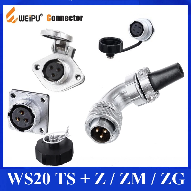 Разъем Оригинальные Weipu WS20 TS + ZG ZM Z гнездо 2 3 4 5 6 7 9 12-контактный Угловой Штекер