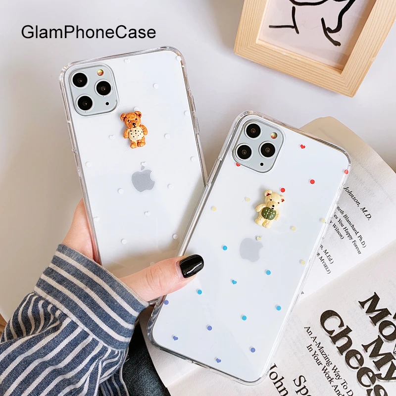 GlamPhone чехол Wave Bear для телефона iPhone11Pro/Max X XS Max XR Мягкий силиконовый iPhone11 7 8 6 6s Plus |