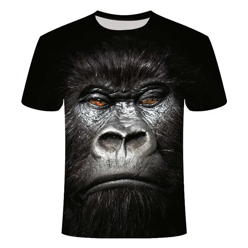 

3D Animal Tshirt Funny Monkey Gorilla Shirt Unisex Short Sleeve alternative hip hop Harajuku Streetwear T Shirt Men Summer Tops