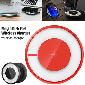 

Wireless Charger Fast Wireless Charging Colorful LED Light for iPhoneX Wireless Charger JR Deals