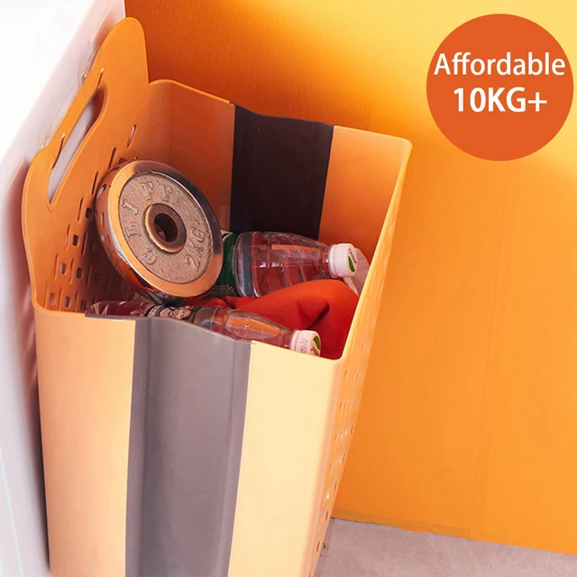 Large Portable Bathroom Folding Dirty Clothes Storage Basket Household Wall Hanging Punch-Free Laundry Basket Put Clothes Bucket 3