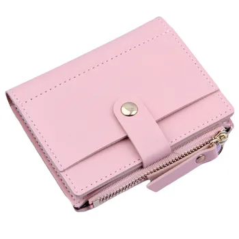 

WANWEILEG FASHION Wallet Women Leather Wallet Lovely Candy Color Small Coin Zipper Purse Card Package Free Shipping Wallet