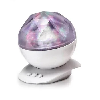 

Night Light Ocean Wave Aurora Sky Speaker Projector Baby Kids Sleep Romantic Led Starry Star Master Changeable Lamp US Plug