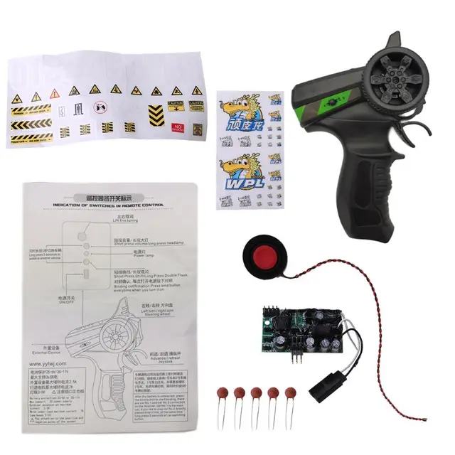 WPL 4WD 6WD RC Car Remote Control Engine Sound System Receiver Board Kit Parts ( petrol )