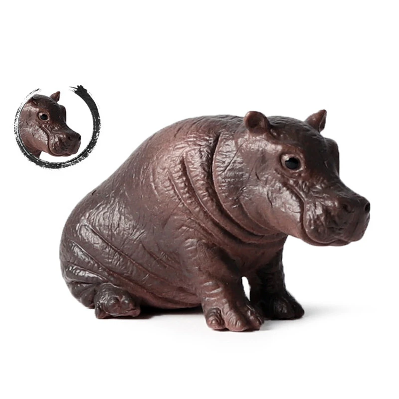 Промо-акция! Детская модель животного 5 носорог Бегемот дикая природа набор носорог Бегемот фигурка статическая твердая модельная игрушка
