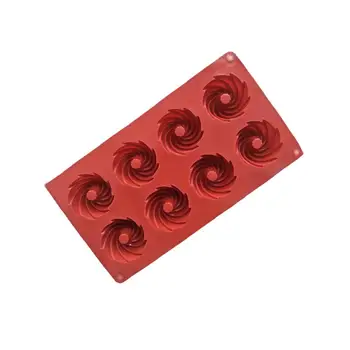 

Nonstick Silicone Cake Mold 8 Holes Fondant Chocolate Candy Making Mold Pastry Mold for Home Baking Random Color