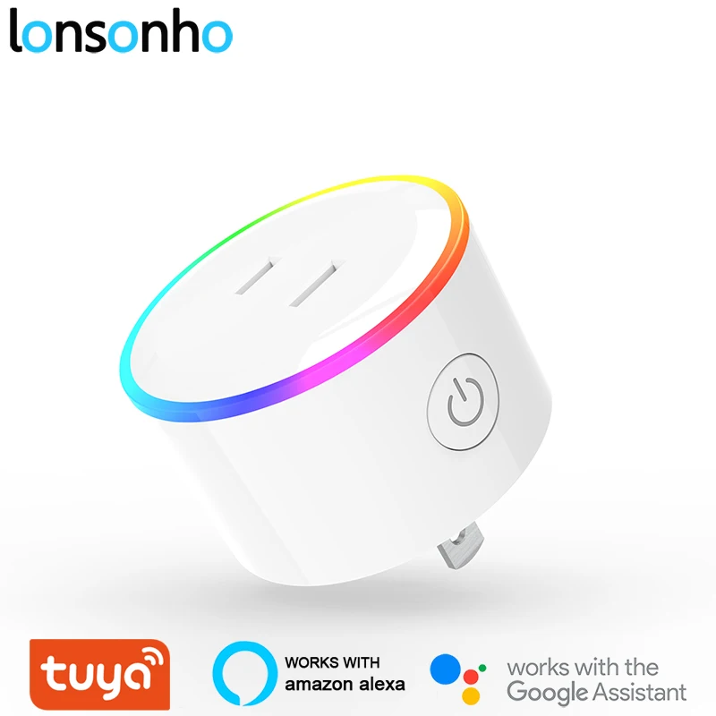 

Lonsonho Japan Wifi Smart Plug Smart Socket with Scene Light Tuya Smart Life APP Works With Alexa Google Home