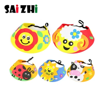 

Saizhi Kids EVA DIY Craft Hat Children Handmade Headwear Kindergarten Creative Paste Paintings Puzzle Cap Learnning Educational