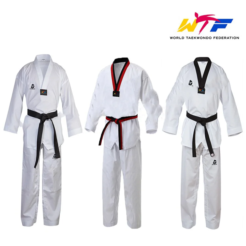 High Quality Standard WTF Taekwondo Uniform 100 Cotton Adult Child